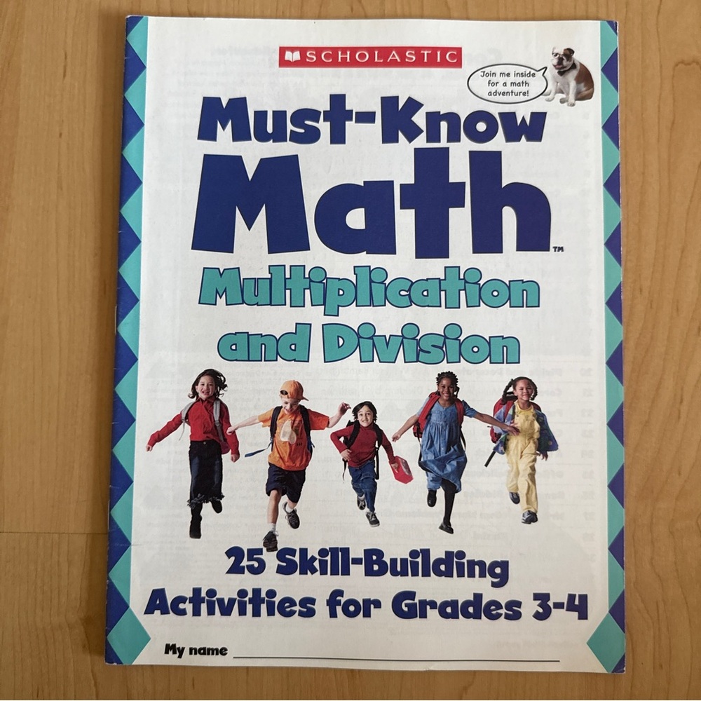 NEW Scholastic Must-Know Math: 25 Multiplication Division Activities Grades 3-4